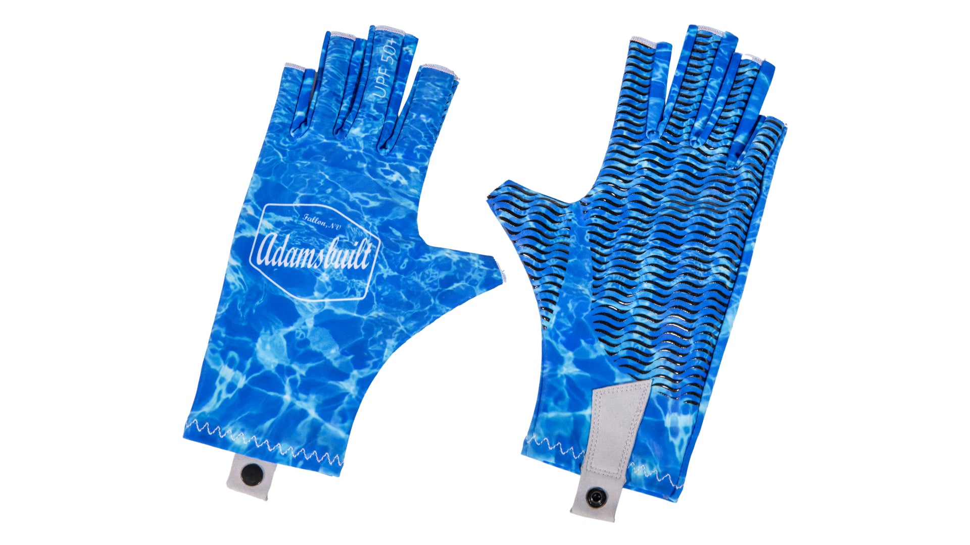 Adamsbuilt Sun Protect Fishing Glove Ocean Blue Camo