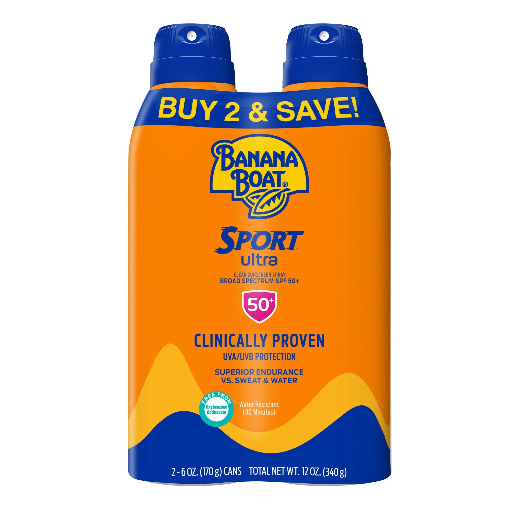 Banana Boat Sport Ultra Spray Sunscreen Twin Pack
