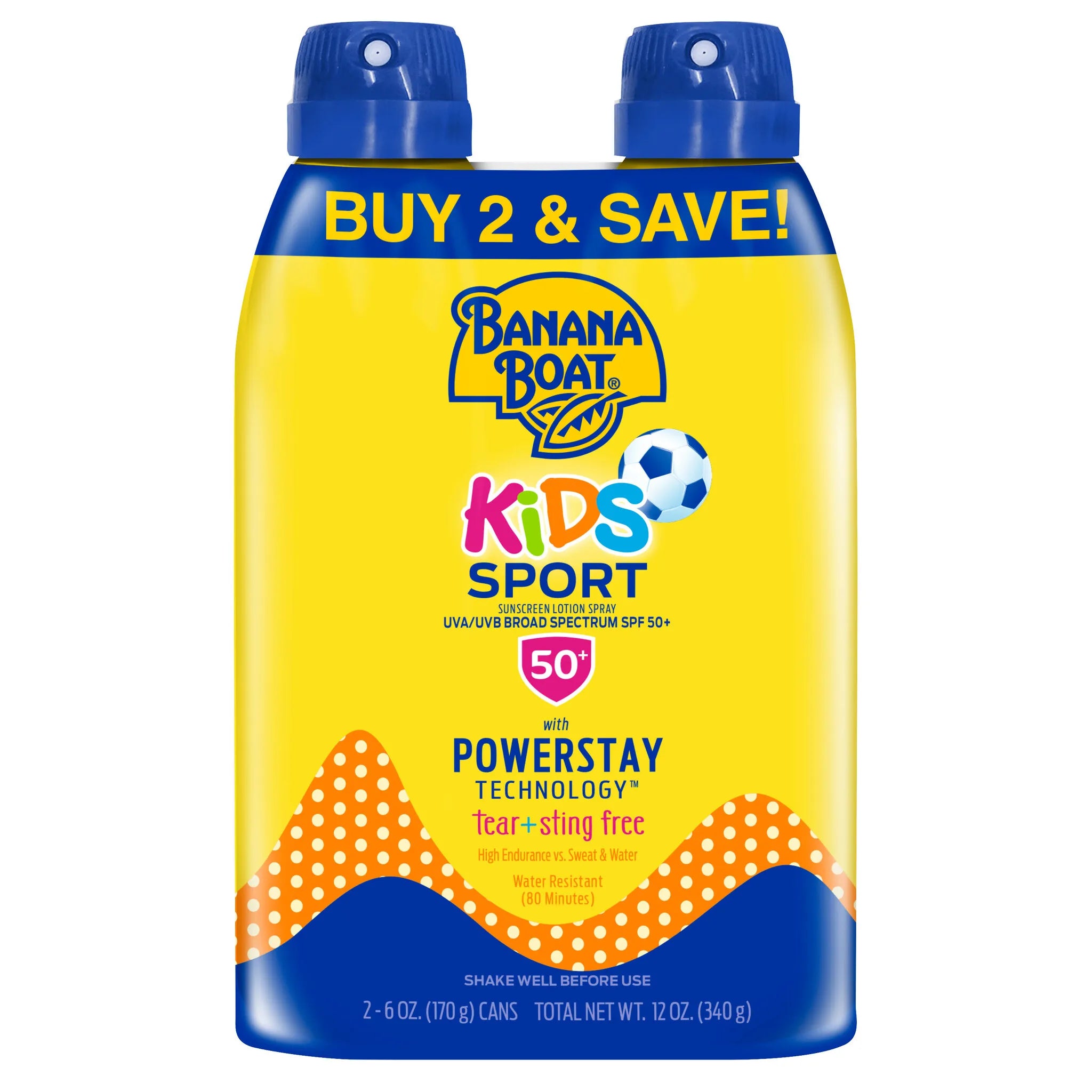 Banana Boat Sport Ultra Kids Spray Sunscreen Twin Pack