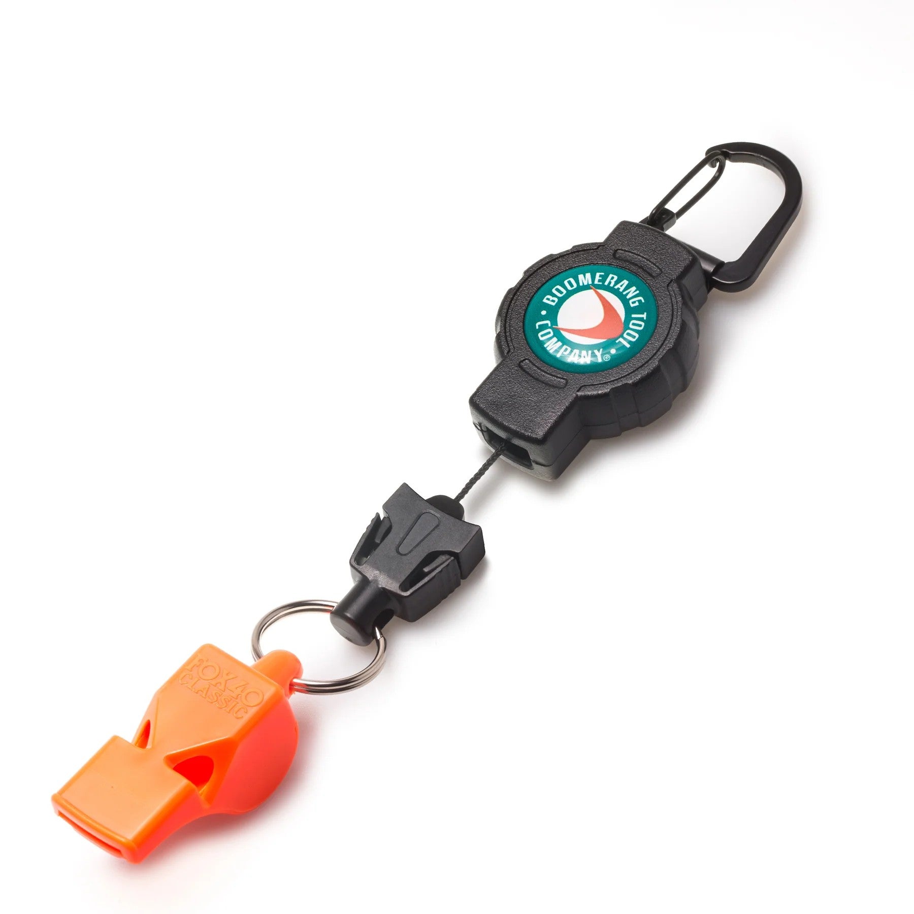 Boomerang Safety Whistle with Retractor