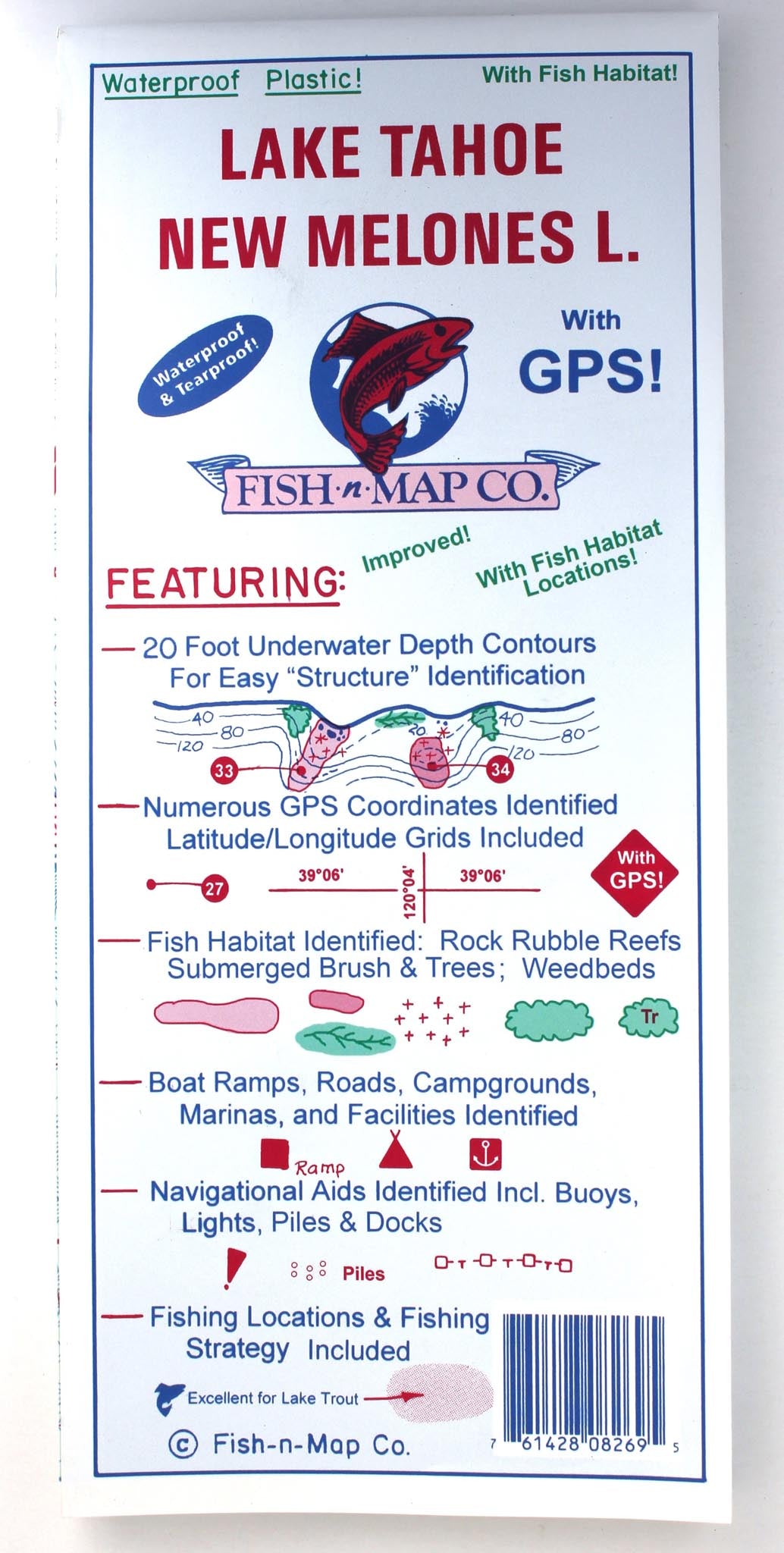 Lake Tahoe/New Melones Lake N. California Map