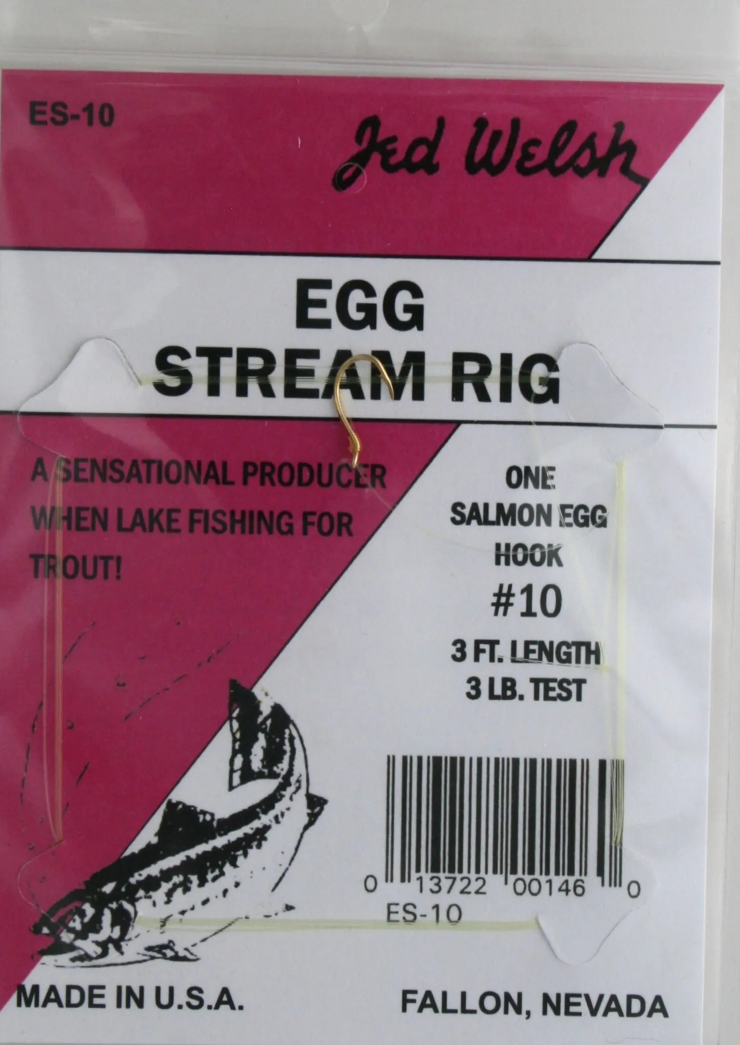 Jed Welsh Salmon Egg Stream Rig Hook