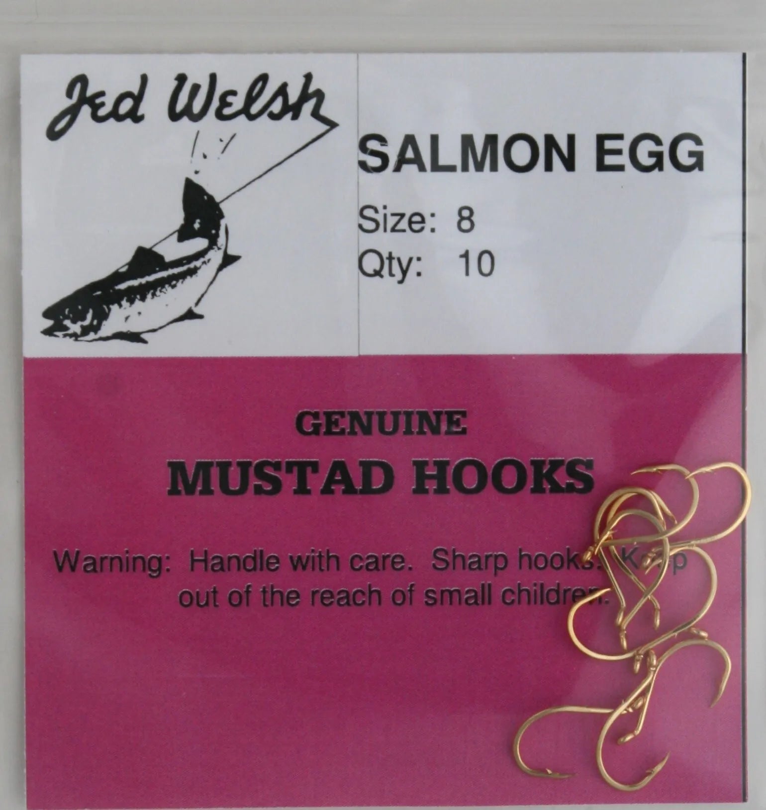 Jed Welsh Gold Salmon Egg Hooks
