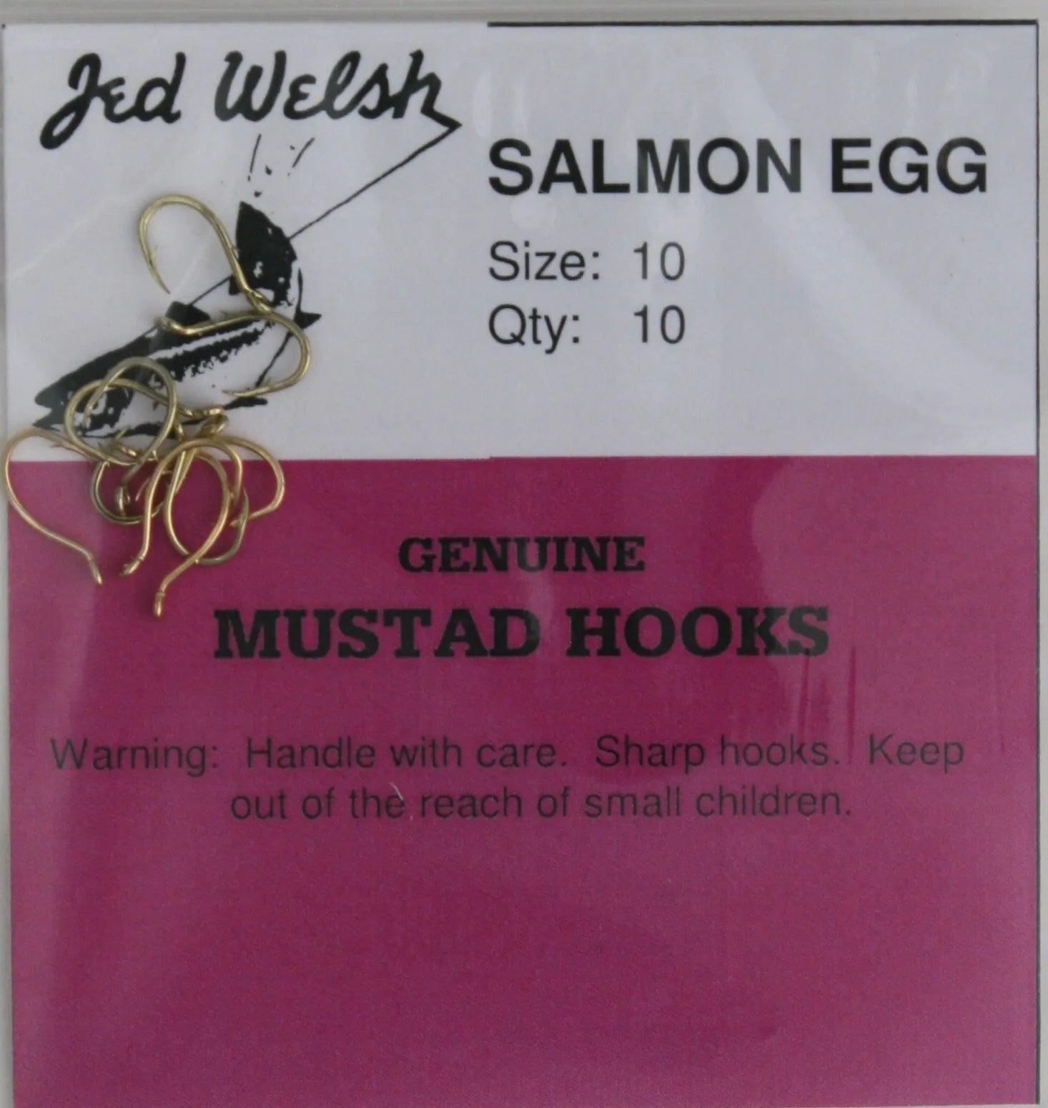 Jed Welsh Gold Salmon Egg Hooks