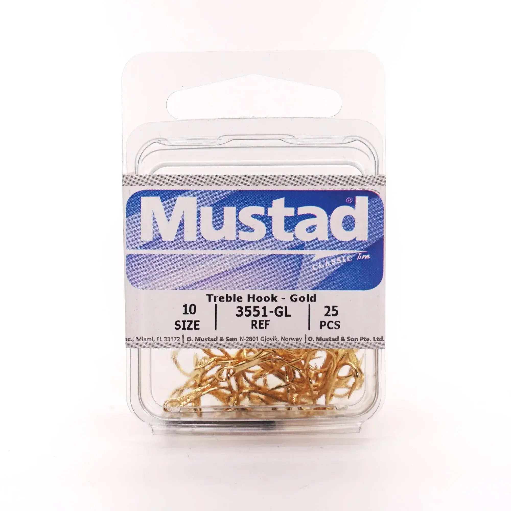Mustad Gold Treble Hooks