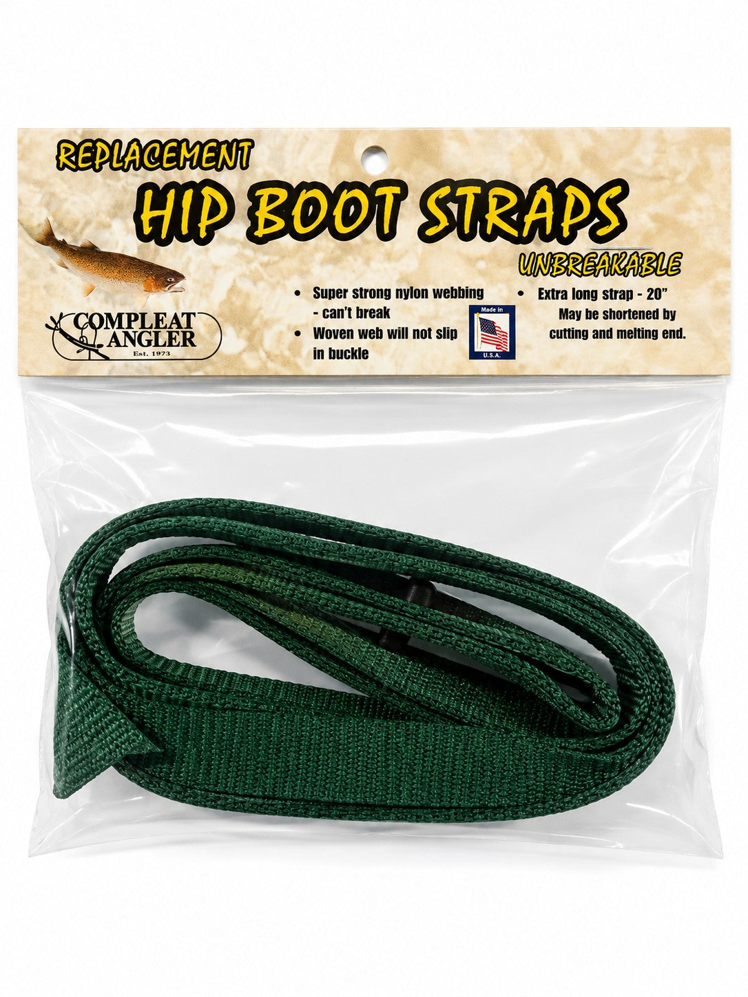 HIP BOOT WADER REPLACEMENT STRAP 20" - COMPLETE ANGLER - CLOSEOUT