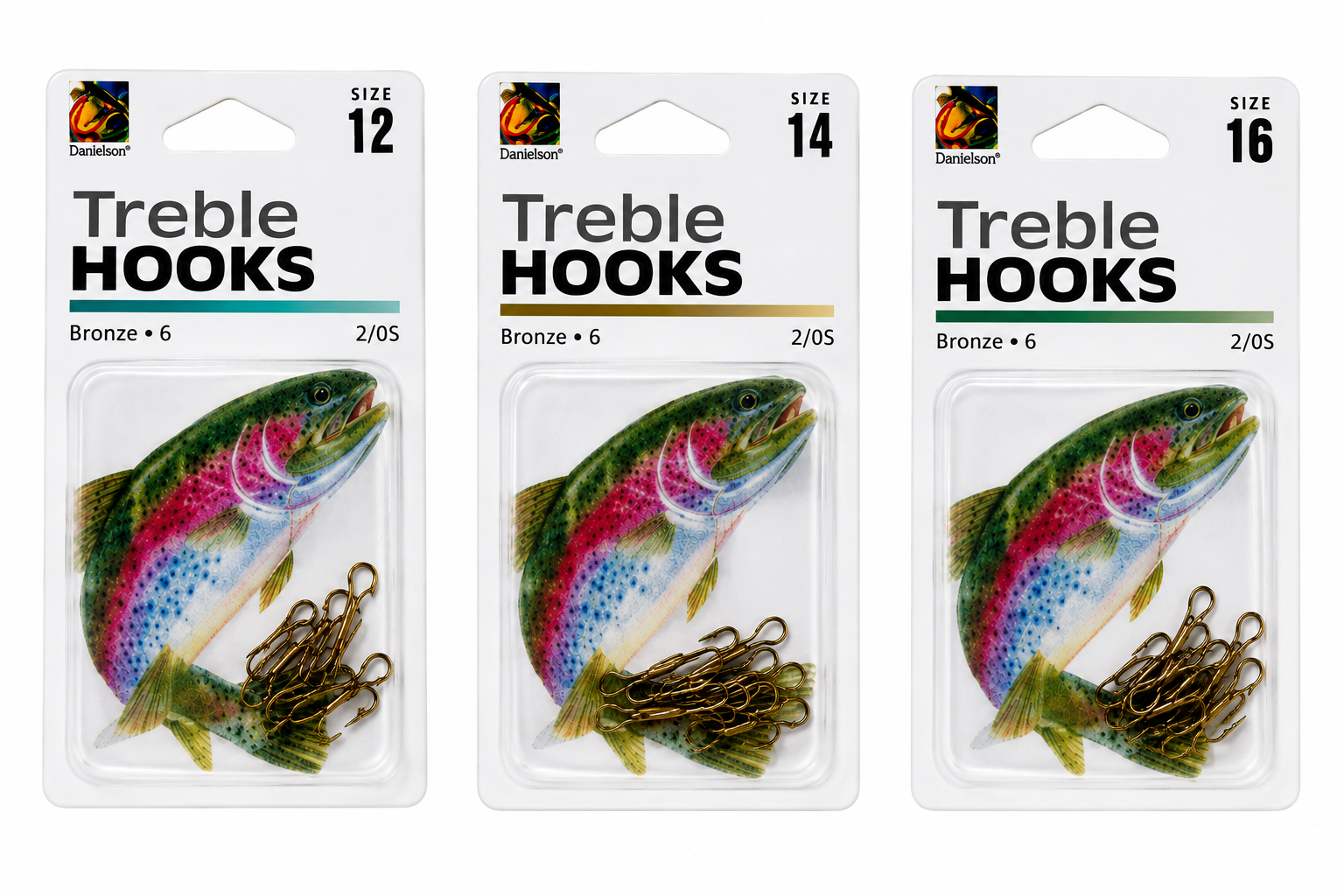 Danielson Gold Treble Hooks