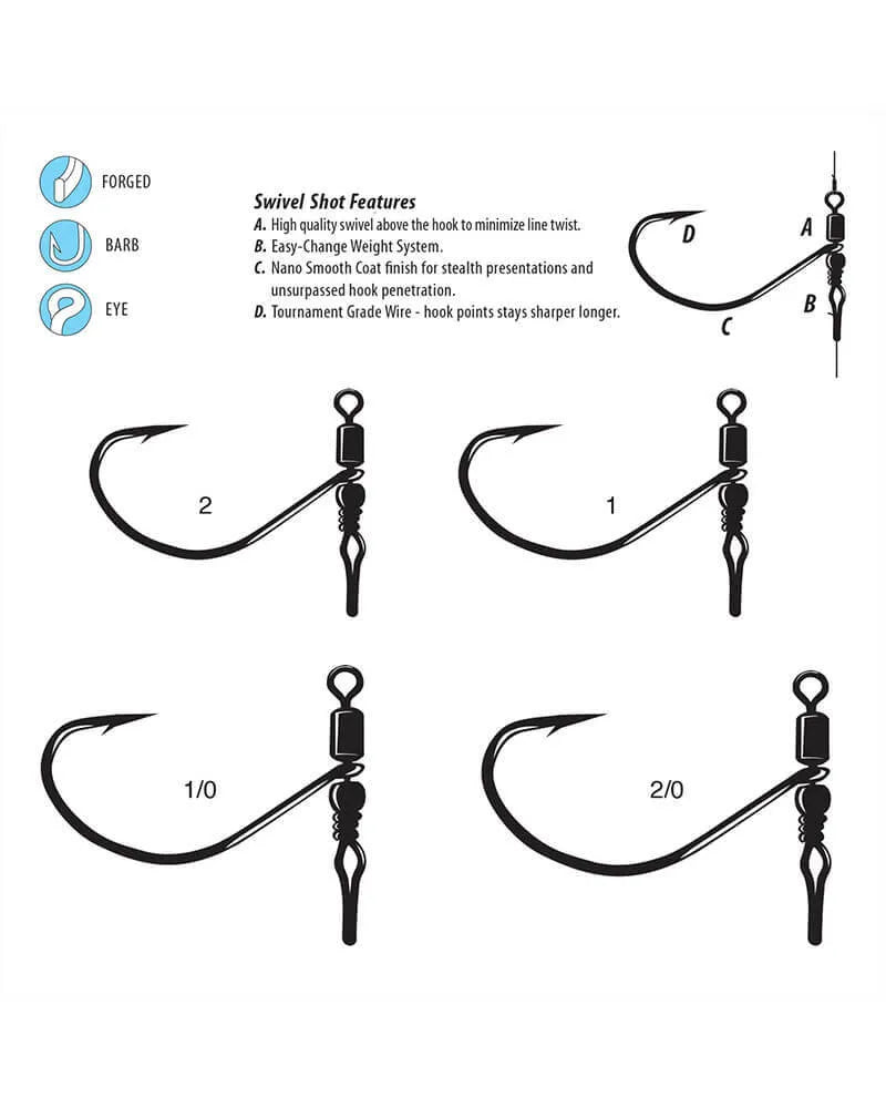 Gamakatsu Swivel Shot/Drop Shot Hooks